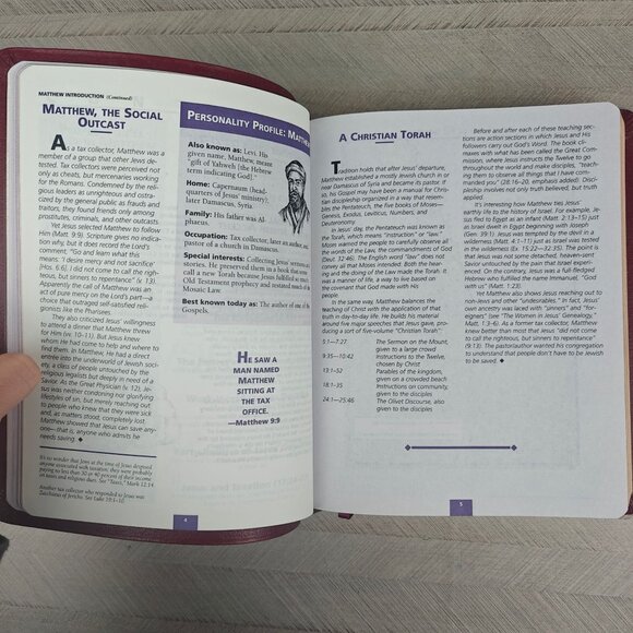 The Word In Life Study Bible New Testament Edition NKJV Red Genuine Leather 1993 - Picture 8 of 12